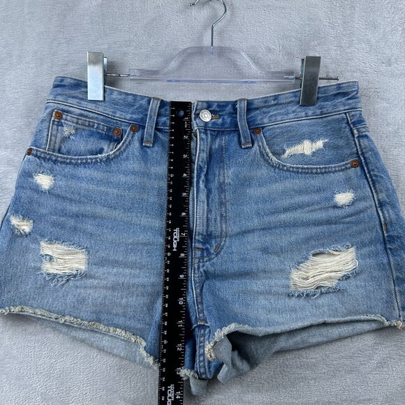 Madewell Jean Shorts Womens Size 29 Relaxed Denim Distressed High Rise Blue - Picture 6 of 9
